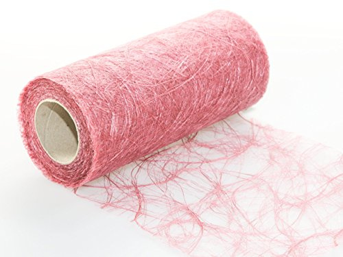 Sizoweb Tischband alt-rosa 20 cm x 25 Meter auf Rolle - Dekoration für Kommunion, Taufe, Geburtstag, Ostern, Weihnachten