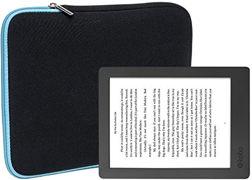 Slabo Tablet Tasche Schutzhülle für Kobo Aura H20 Hülle Etui Case Phablet aus Neopren – TÜRKIS/SCHWARZ