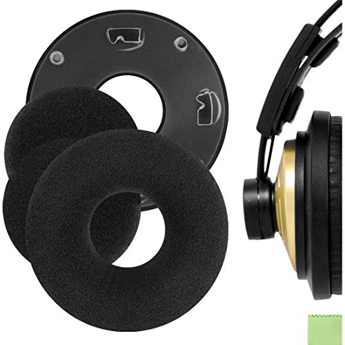 Geekria Cuscinetti Auricolari Sostitutivi in Velour per AKG K121, K121S, K141 MK II, K142 HD, Imbottiture per Orecchie, Parti di Riparazione (Nero)