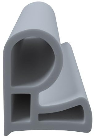DIWARO® Stahlzargen-Dichtung SZ120 | weiß, beige oder grau | 5 lfm für Haus- und Innentüren. Zum Schallschutz und abdichten der Tür. Bestehend aus TPE (Thermoplastischen Elastomer) (grau)
