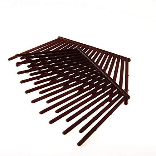 WeLovebeads, fermaglio a pettine per capelli con chiusura a incastro, color marrone avana, 11,5 x 7 cm, 2 pezzi, prodotto in Germania
