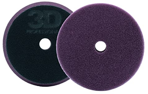 3D Dark Purple Foam Cutting Pad | Fast Compound Cuts for Removing Paint Defects | Professional Grade | Superior Finish for Automotive Painted Surfaces | Car Care Detailing | 5.5” Round