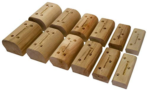 Metolius Campus Blocks 2XL Braun - Komfortable fingerfreundliche Trainingsgriffe, 2er Pack, Größe 2XL - Farbe Holz