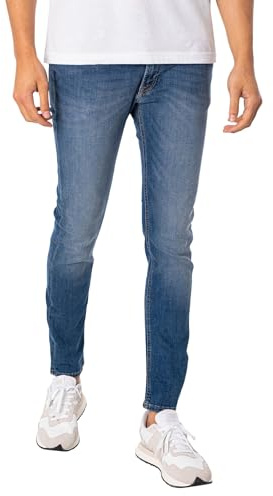 JACK&JONES Liam Original AGI 005 Jeans da uomo, vestibilità aderente, blu denim, 36W x 30L