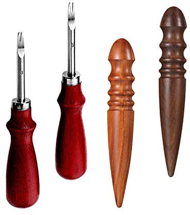 Leder Trimmmaschine Anfaswerkzeug Sandelholz Leder Handwerk Fase für Leder Werkzeuge (4 Stück)