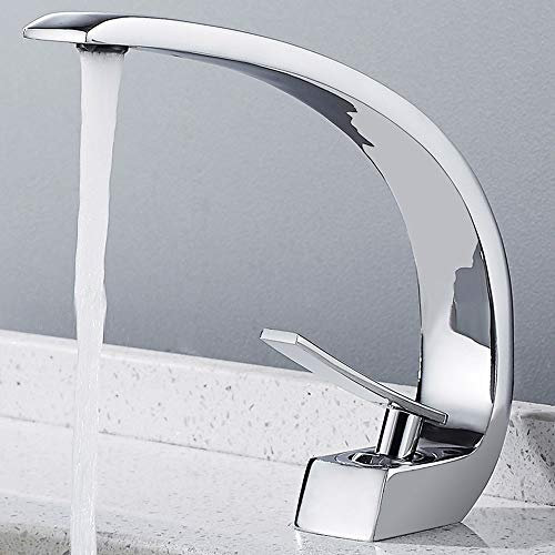 Waschtischarmatur für Bad Wasserhahn Bad Armatur Chrom Einhebelmischer Modern für Badezimmer (Chrom)