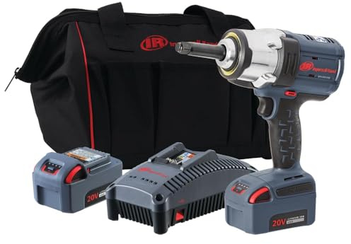 Ingersoll Rand Kraftfull Mutterdragare 20V 2040Nm, Batteridriven Slagnyckel med 2 Batterier 5Ah och Laddare i Praktisk Verktygsväska
