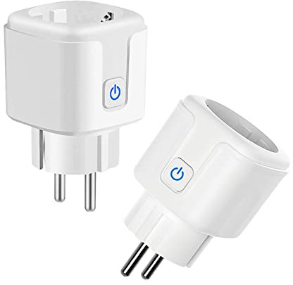 ZigBee Smart Steckdose 16A, 3680W Alexa Steckdose mit Fernbedienung/Sprachsteuerung, Intelligente Steckdos misst den Stromverbrauch, Steckdos Kompatibel mit Alexa&Google Home. Hub Required. 2 Pack