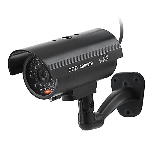 Fausse Caméra de Surveillance Factice LED Clignotante pour L'intérieur et L'extérieur