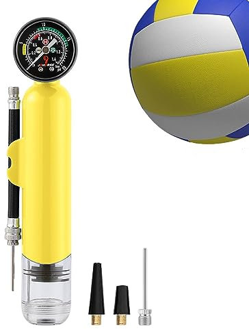 Ballpumpe, Aufblaspumpe mit -Druckanzeige, Zubehör für Ball, Trainingsgeräte, zum Aufblasen für Fußball, Basketball, Fußball