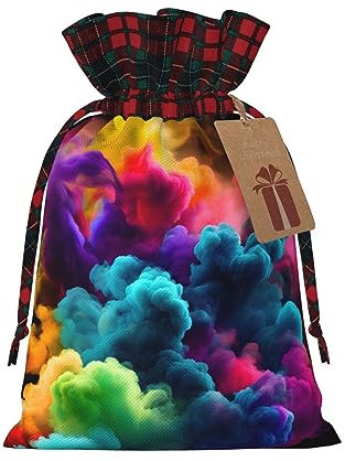 ZISHAK Bunte Geschenktüte aus Rauchstoff, zart gestylt für besondere Anlässe, ideal für Festivals, Jubiläen