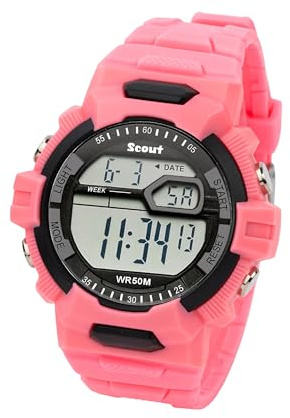 SCOUT Mädchen Digital Quarz Uhr mit Kunststoff Armband 280308006