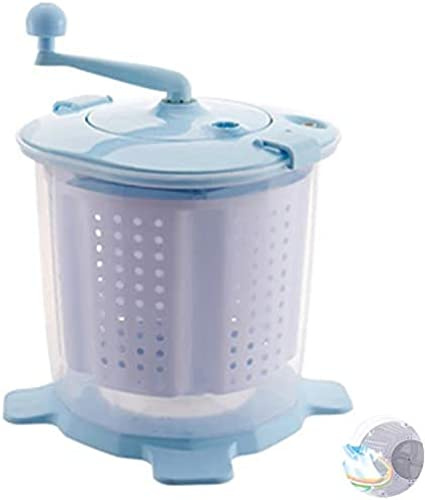Waschmaschinen Mini-Handwaschmaschine Kleiner Desktop mit Griff und abnehmbarem Wasserkorb, schnelle Dehydrierung tragbar, für Familiencamping im Freien,Blau