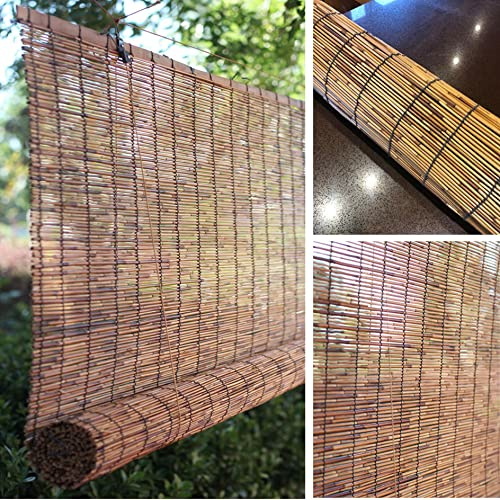 Hand-Woven Bamboo Curtain Roller Blinds - Waterproof Outdoor Shades For Windows, Conservatory Roof - Privacy And Decoration With Side Pull