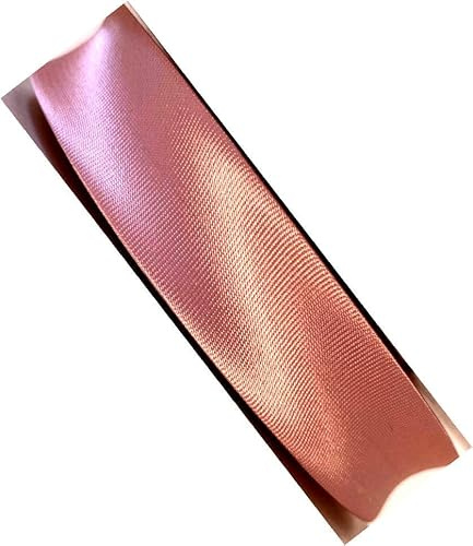 Großhandel für Schneiderbedarf 25 m Satin Schrägband 20 mm vorgefalzt alt rosa