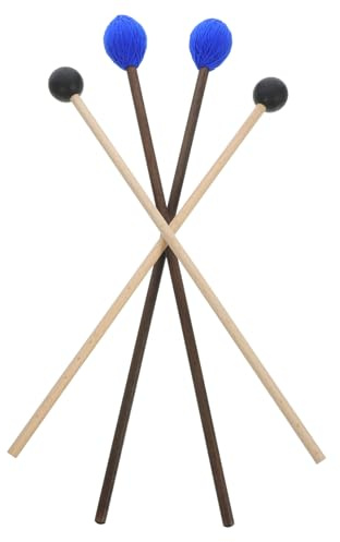 DRESSOOS 2 Paare Marimba Schlägel Mit Robustem Schaft Für Zungentrommel Und Percussion Instrumente Leicht Ergonomisch Vielseitig Für Xylophon Glockenspiel Und Komfortabler Griff