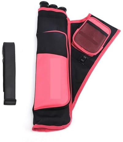 NJIEzhao Carcaj para carcaj para Flechas Carcaj de Tiro con Arco, carcaj de 3 Tubos, Soporte for Flechas, Parte Trasera portátil, Mano Derecha, Mano Izquierda for Tiro con Arco(Pink LH 1pc)