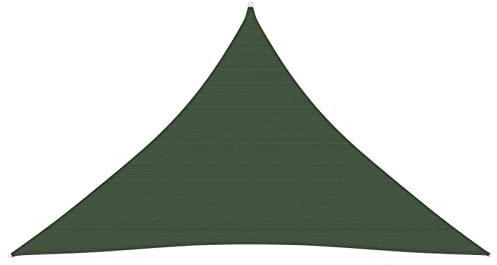 Voile d'ombrage anti-UV pour terrasse, jardin, fête sur la plage, vert foncé, 5 x 5 x 6 m