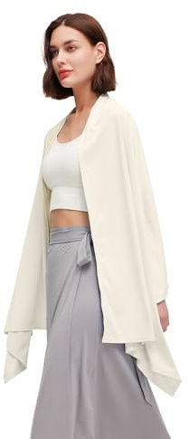 OhSunny Bufanda de viaje UPF 50+ para mujer, protección solar, chal de verano, traje de baño, playa, manta refrescante SLO5M231YT, beige, talla única