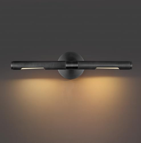PIOUTNF Modern Wandleuchte Innen,Spiegelleuchte Bad 48CM,Schwarz Bilderleuchte,Badezimmer Wandlampe, Bildbeleuchtung für Schlafzimmer, Wohnzimmer,Flur,Wand,Dartscheibe,Spiegel