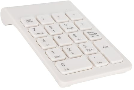 BONKZEBU Mini Tastierino Numerico Wireless Tastiera Ergonomica Leggera da 2,4 G per Utenti PC con Input Rapido Bianco (#1)