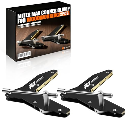 2PCS Miter Clamps for Woodworking - Corner Clamps for Picture Frames, Window & Door Casing, Cabinet Trim, DIY Crafting - Secure 90° Angle Grip for Precision Projects