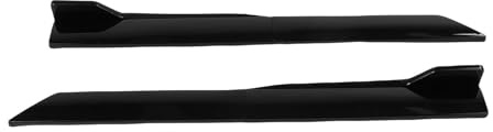ZDETGU Minigonne Laterali Pannello a Bilanciere Universale ABS Minigonne Laterali Regolabili Estensione Splitter Labbro Elegante Design Aerodinamico per gli Appassionati di Auto 105 (BLACK)
