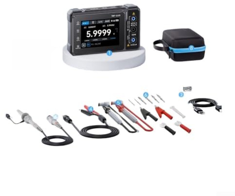 TMP-610S - Generatore oscilloscopio multimetro 3 in 1 (TMP610S) | 60000 conteggi, intervallo automatico, tensione CA/CC, per corrente, resistenza, misurazione della temperatura