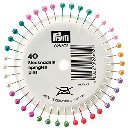 Prym 028602 Perlkopf-Stecknadeln 0,58 x 40 mm bunt Sortiert