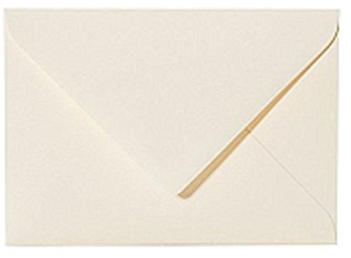 100 Visitenkarten Briefumschläge Mini Zart Creme 6 x 9 cm Verschluss-Technik: feuchtklebend, Grammatur 120 g/m²