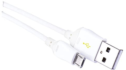 EMOS USB-Kabel 2.0, A-Stecker + Micro B-Stecker, 1 m Kabellänge, High Speed Datenübertragung 480 Mbit/s, als Ladekabel/Anschlusskabel verwendbar, Weiß
