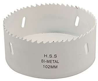 Dapetz ® HSS Bi-Metal Hole Saw, 102mm Holesaw Bi-Metal Construction Hardened HSS Teeth, Flexible High Carbon Steel Backing for Fast Clean Cut