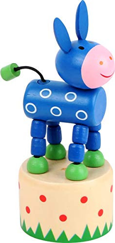 small foot 11199 Drückfigur Esel aus Holz, FSC 100%-Zertifiziert, Mitgebsel Spielzeug, Mehrfarbig