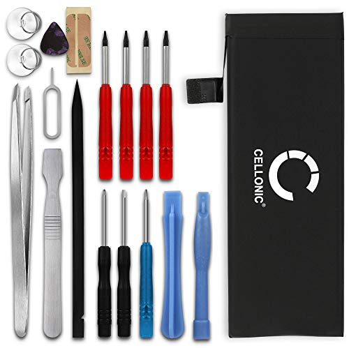 CELLONIC Batterie Compatible avec Apple iPhone SE, 616-00106, 616-00107 | + kit d'outils 17pcs (1620mAh-3.82V-Lithium Polymère)