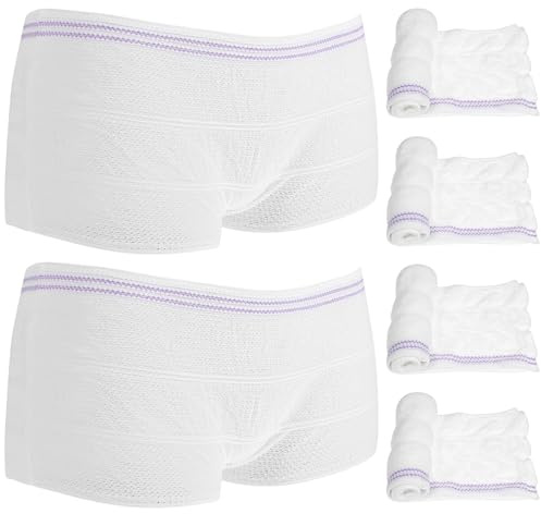 6pcs Net Pants for Incontinence Pads, Fix Reusable Net Knickers -Large Washable High Density Mesh Pants Breathable Incontinence Pads Briefs for Women, Men for Daily Use, Travel(Random Color)