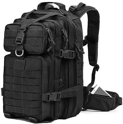 EMDMAK Military Tactical Backpack, 42L Large Military Pack Army 3 Day Assault Pack Molle Bag Rucksack for Outdoor Hiking Camping Hunting