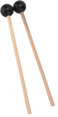 2Pcs Ethereal Drumstick Maple Percussion Drum Sticks Rubber Round Head Wood Handle Drum Parts with Greater Reach Range