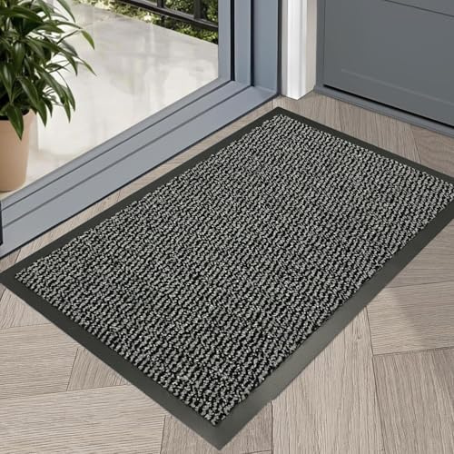 GULLAMBO Door Mat - Indoor & Outdoor Door Matts, Non-Slip Kitchen Mat, Waterproof Front Door, Anti-Fatigue Rubber Mat, Floor Mats for Entryway, Back Door, Garden, Large Foam, Heavy Duty Design