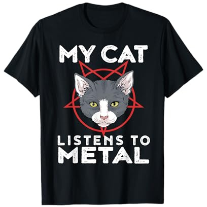 Camiseta de metal para un amante de los gatos Camiseta