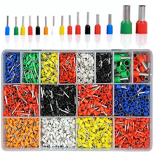 2120 Stück Aderendhülsen Set, 0,5 mm² - 16 mm², Isolierte Aderendhülsen Sortiment, für Drahtverbindung,Heimwerker Isolierte Hülsen