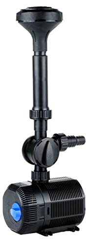 PondHero SuperJet Fountain Pump for Garden Ponds | Powerful and Reliable (2300 litres per Hour) Black