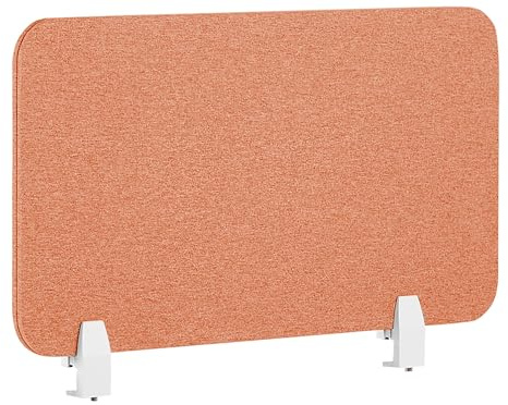 Beliani Schreibtisch Trennwand Akustik Polster rot 72 x 40 cm Schallschutz Wally