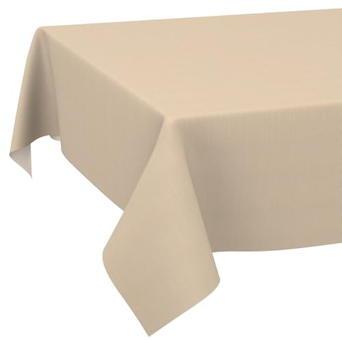 Tovaglia in tessuto, biancheria da tavola tessile, tovagliato in cotone poliestere abwaschbar lavabile tinta unita ornamento damasco jacquard tessuto lavabile beige 140x140cm bordo tagliato