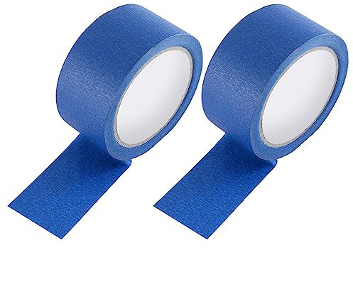 Knadgbft 2Pcs Blue Painters Tape 2 Inches Wide,Removable Masking Tape, for House Decoration, 3D Printer, Calligraphy and Painting