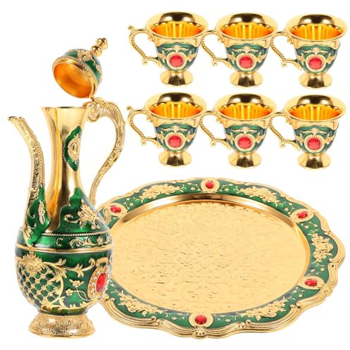 RORPOIR Tazzine da Vino in Stile Vintage Tazze Decorative Delicate Set da tè per Casa Contenitore per tè Kit di Tazze per Servire Vino Caldo o Freddo e Altre Bevande