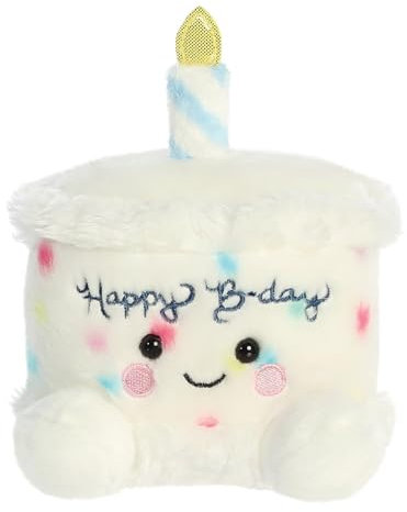 Aurora, 33902, Palm Pals Happy Birthday Cake 5In, Soft Toy, White