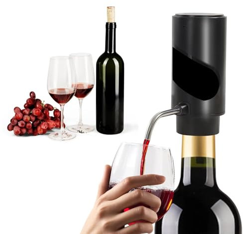 3 in 1 Electric wine decanter with aerator,One Health Red and White Wine Accessories, Stainless Steel Connecting Tube, USB Rechargeable Liquor dispenser, Wine Gift for Wine Lovers