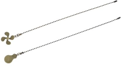 jojofuny 1set Vintage Ceiling Fan Pull Chain Extension Decorative Beaded Cord for Light Fixtures and Ceiling Fans Antique Home and Atmosphere