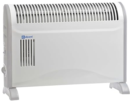 ELICENT | Caldo Turbo 1500, Termoconvettore a Convezione Naturale 1500W, a Pavimento o Fisso a Parete, Superficie Riscaldata 15m²