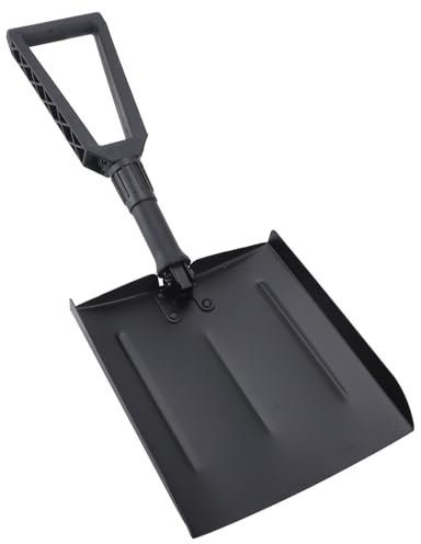 Leapiture Pelle à glace pliable Pelle portative Pelle pliable multifonctionnelle Poignée en forme de D pour le déneigement extérieur industriel domestique